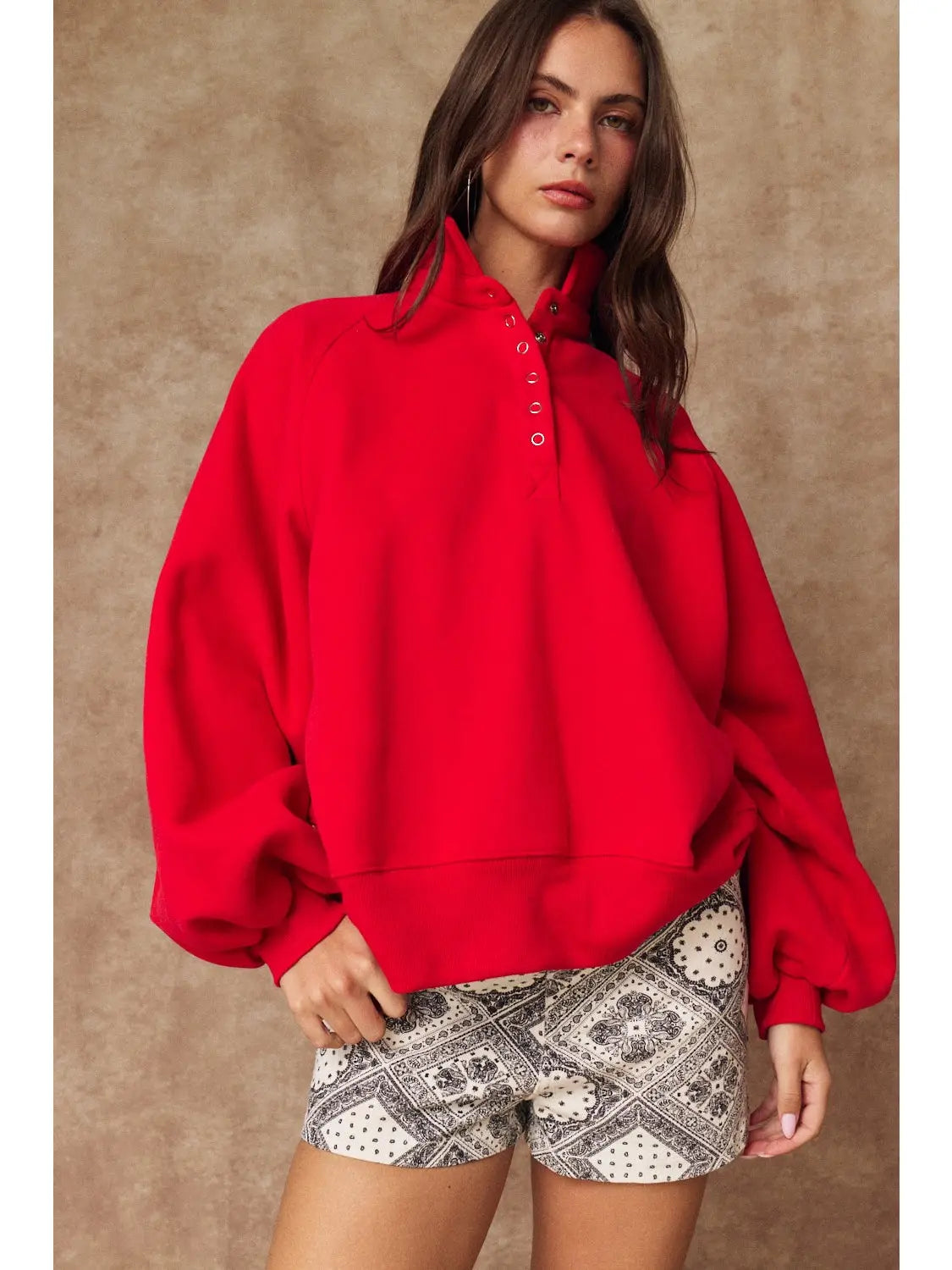 Piper Snap Button Collared Sweater