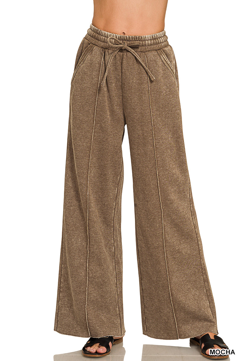 Acid washed pants