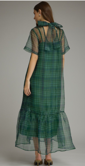 Plaid Sheer Dress